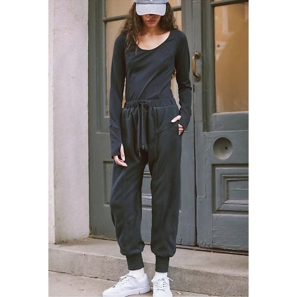 New Free People FP Movement Make It Count Onesie Long Sleeve Black Medium - Picture 9 of 9